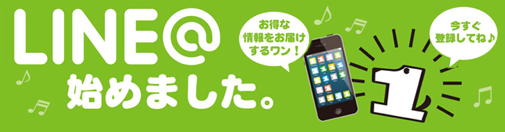 LINE＠始めました。