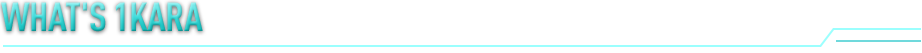 WHAT'S 1KARA ワンカラとは
